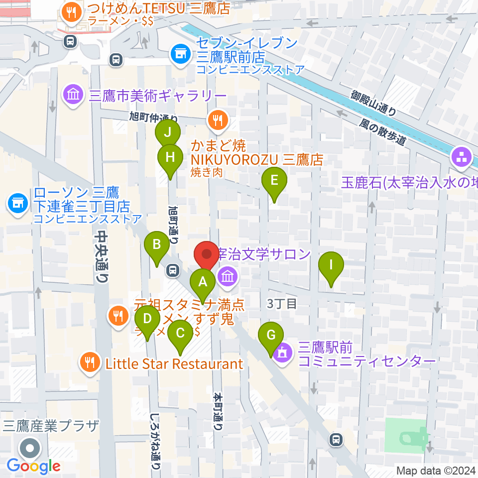 三鷹RI劇場周辺の駐車場・コインパーキング一覧地図