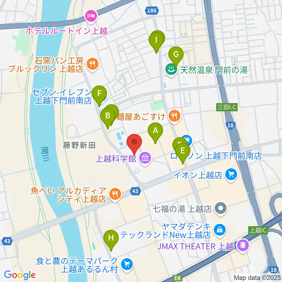 リージョンプラザ上越周辺の駐車場・コインパーキング一覧地図