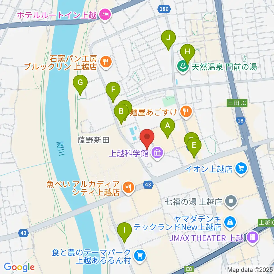リージョンプラザ上越周辺の駐車場・コインパーキング一覧地図