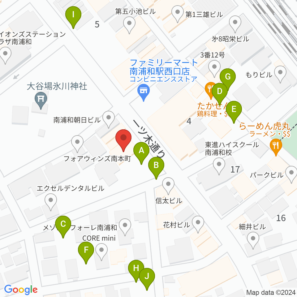 スタジオパックス南浦和店周辺の駐車場・コインパーキング一覧地図