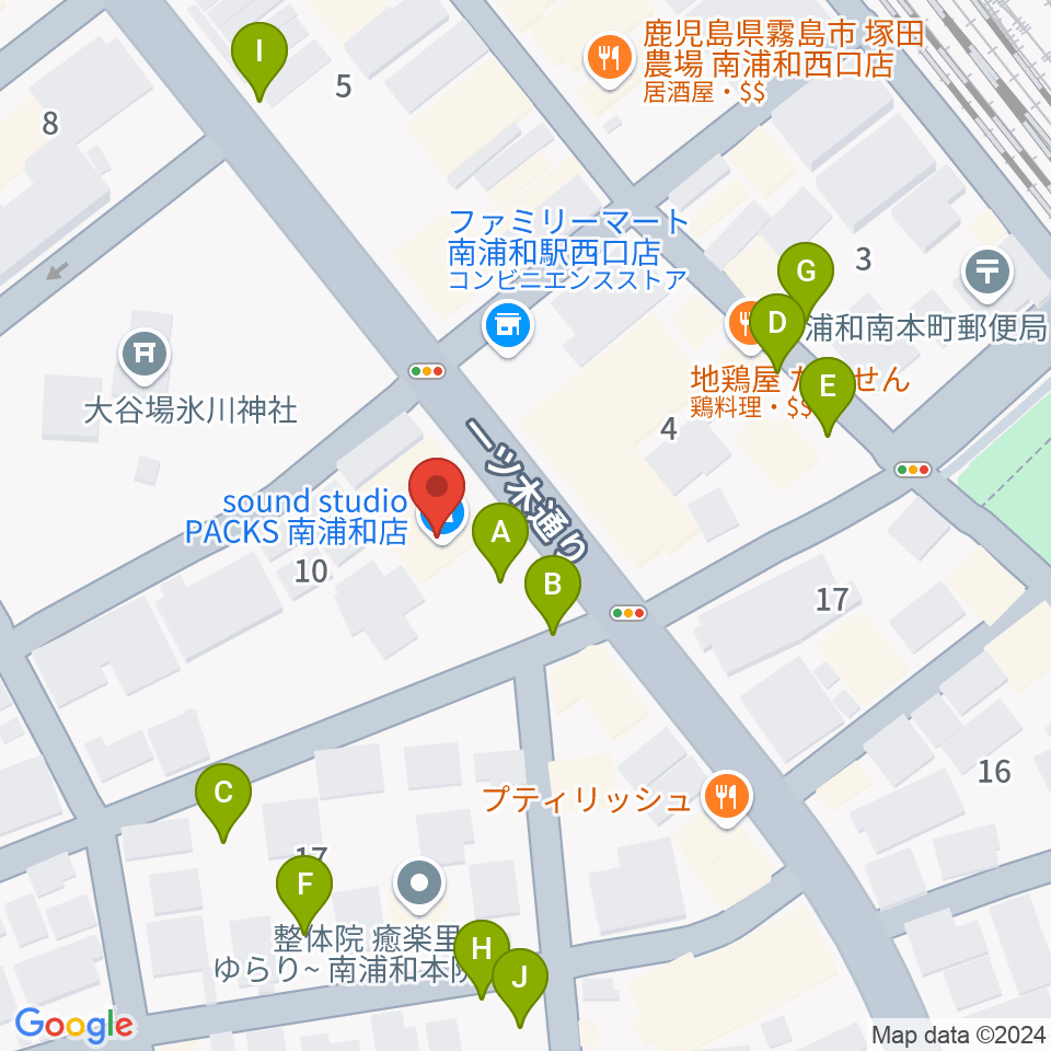 スタジオパックス南浦和店周辺の駐車場・コインパーキング一覧地図