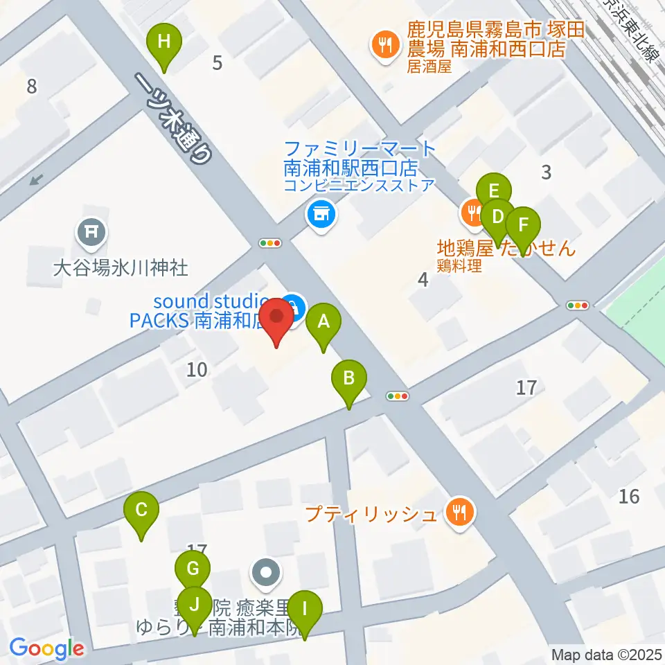 スタジオパックス南浦和店周辺の駐車場・コインパーキング一覧地図
