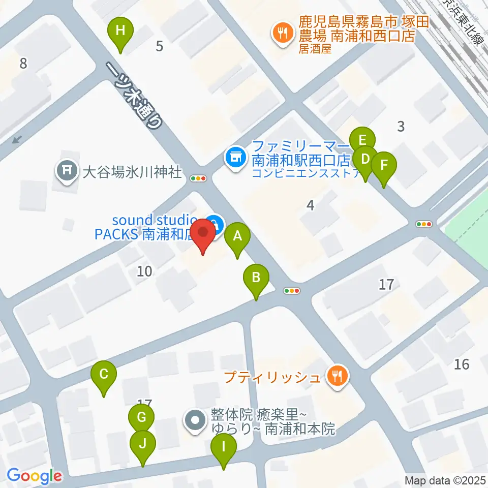 スタジオパックス南浦和店周辺の駐車場・コインパーキング一覧地図