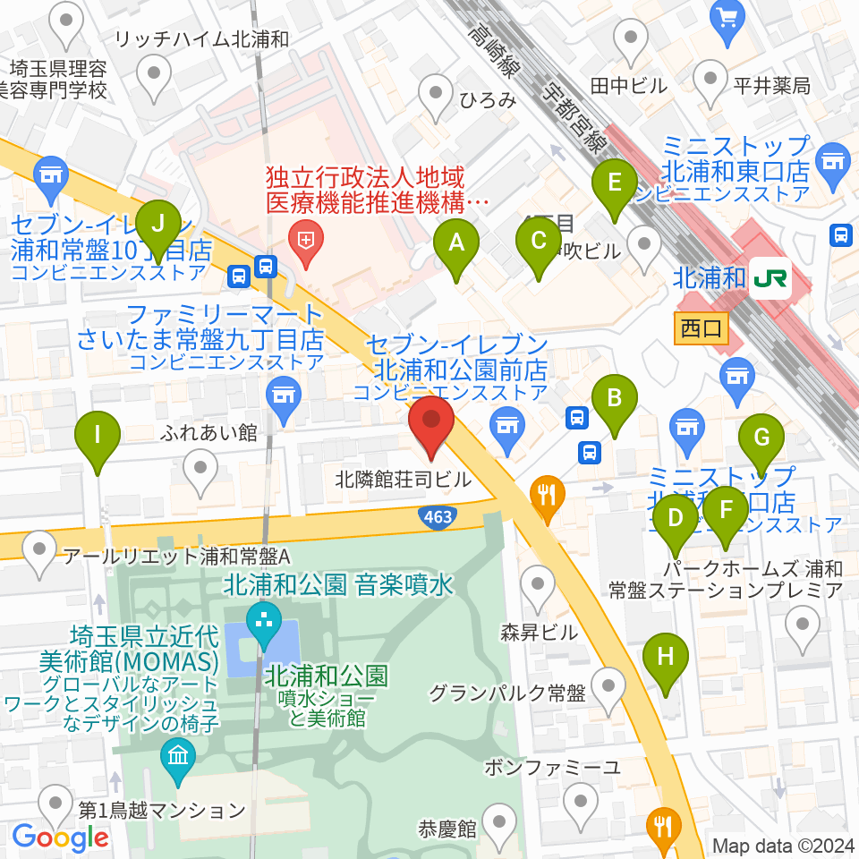 北浦和キャンディー周辺の駐車場・コインパーキング一覧地図