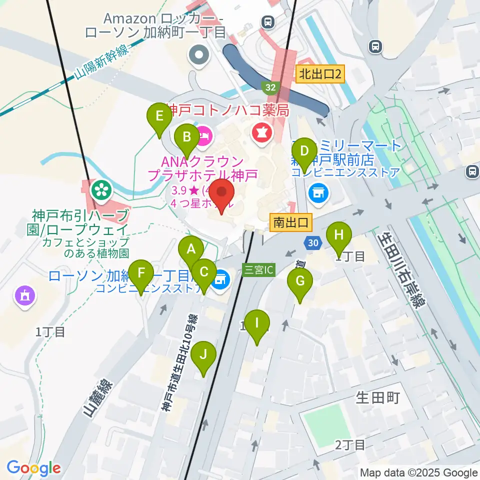 アイア2.5シアター神戸周辺の駐車場・コインパーキング一覧地図