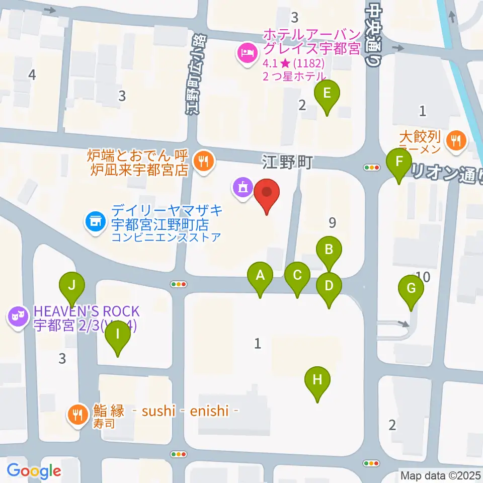 オリオンスクエア周辺の駐車場・コインパーキング一覧地図