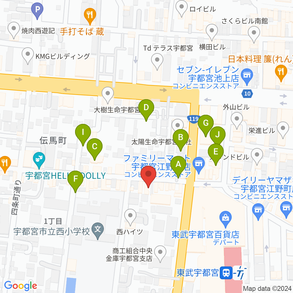 Pupu's Studio(ププズスタジオ)周辺の駐車場・コインパーキング一覧地図