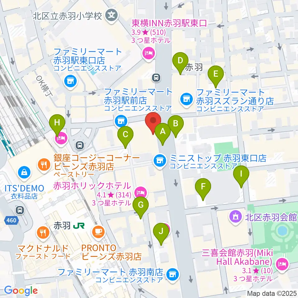 赤羽レニーアルファ周辺の駐車場・コインパーキング一覧地図