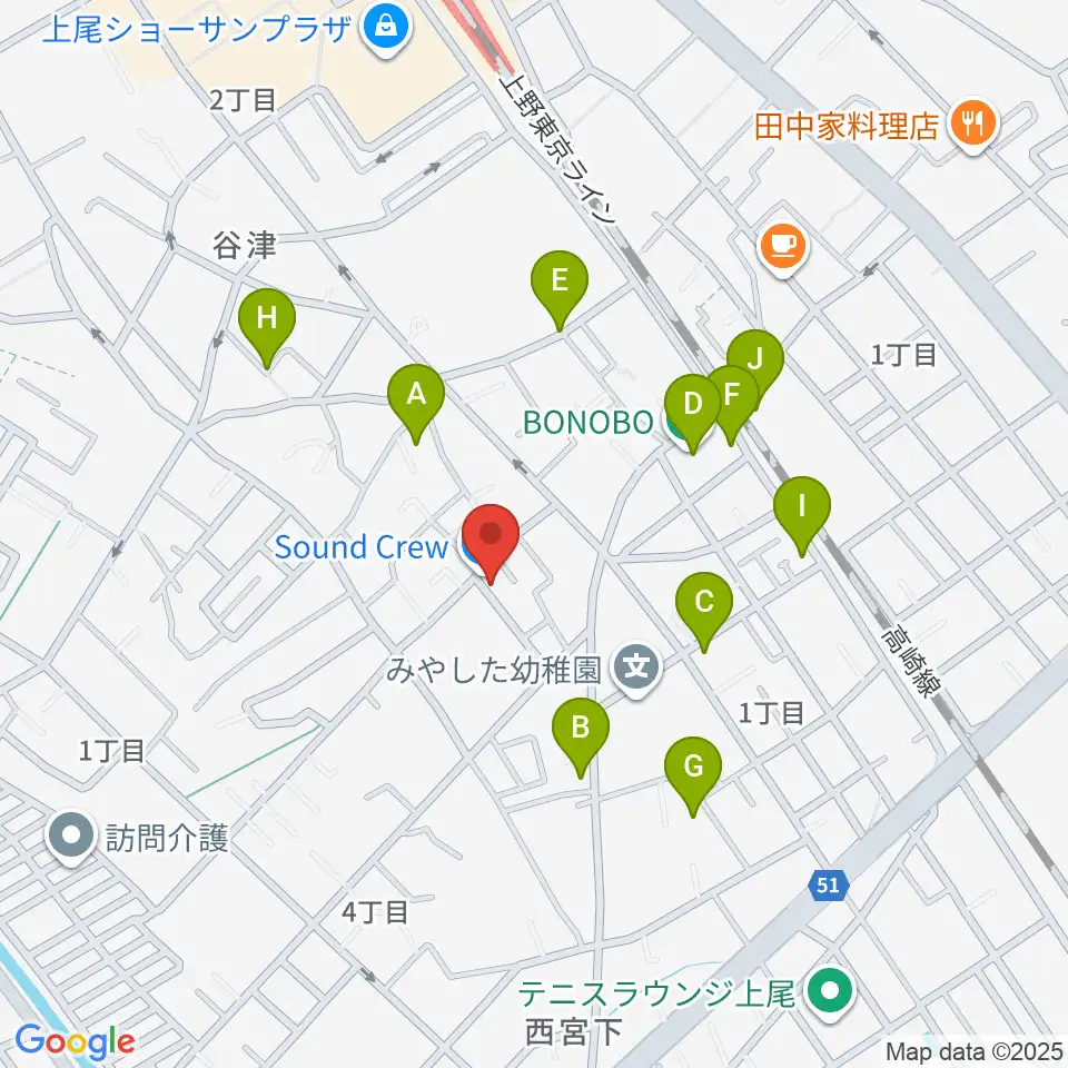 STUDIO SOUND CREW周辺の駐車場・コインパーキング一覧地図