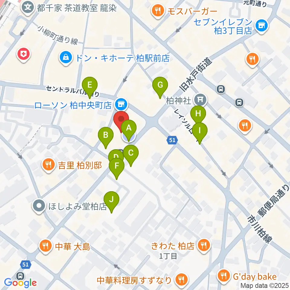ディスクユニオン柏店周辺の駐車場・コインパーキング一覧地図