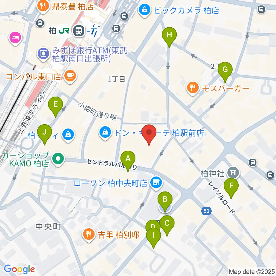パレット柏周辺の駐車場・コインパーキング一覧地図