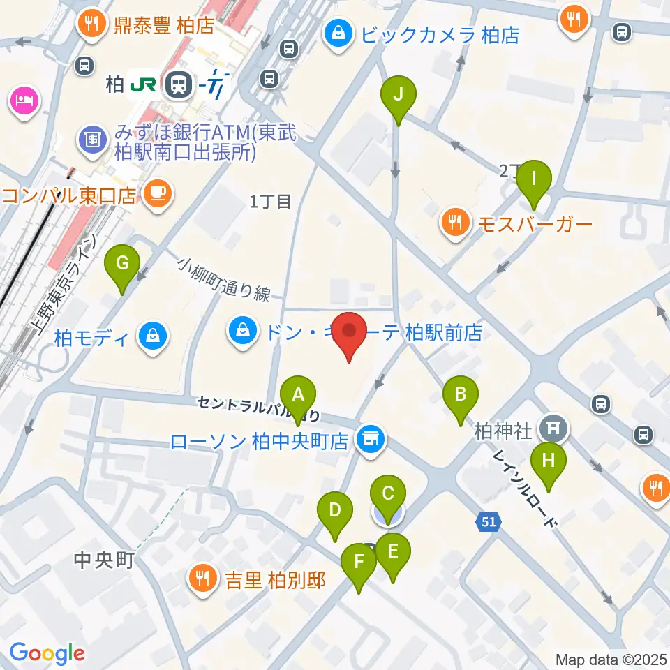 パレット柏周辺の駐車場・コインパーキング一覧地図