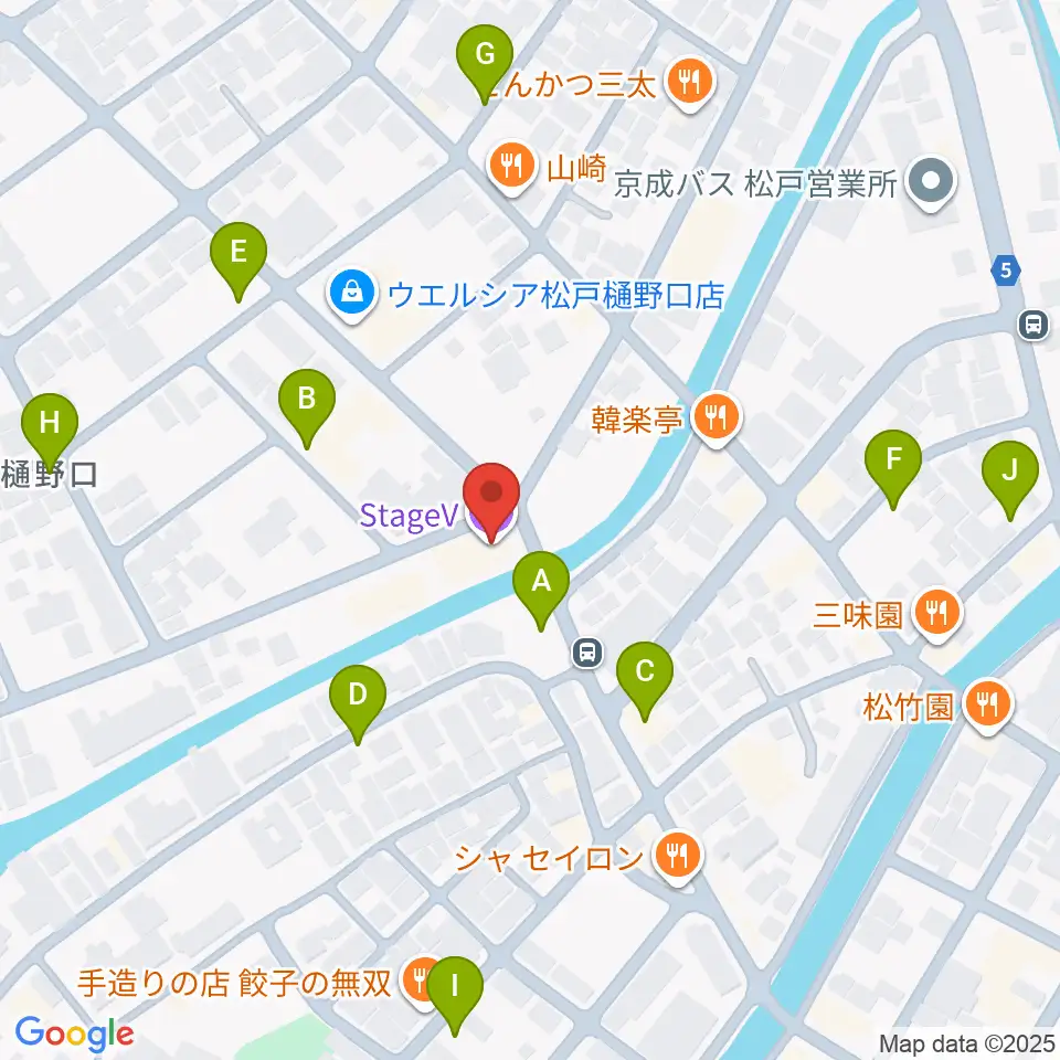 松戸StageV周辺の駐車場・コインパーキング一覧地図