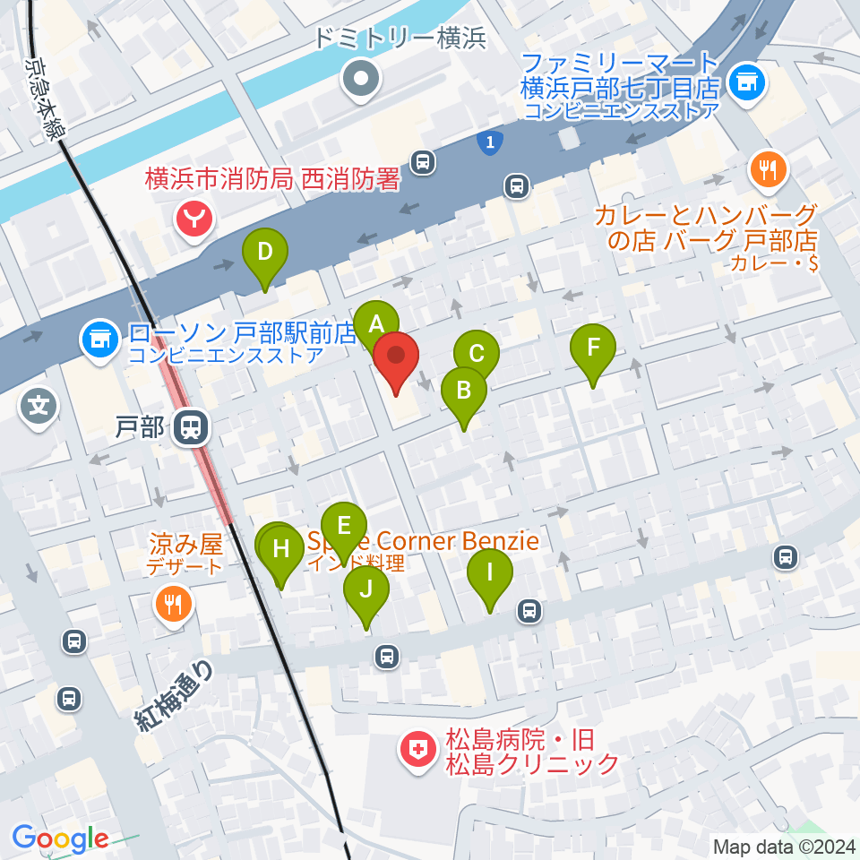 ボンカンスタジオ横浜周辺の駐車場・コインパーキング一覧地図