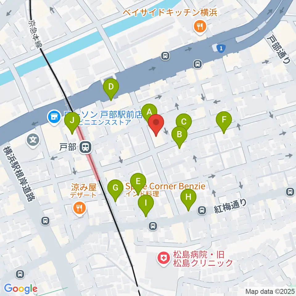 ボンカンスタジオ横浜周辺の駐車場・コインパーキング一覧地図