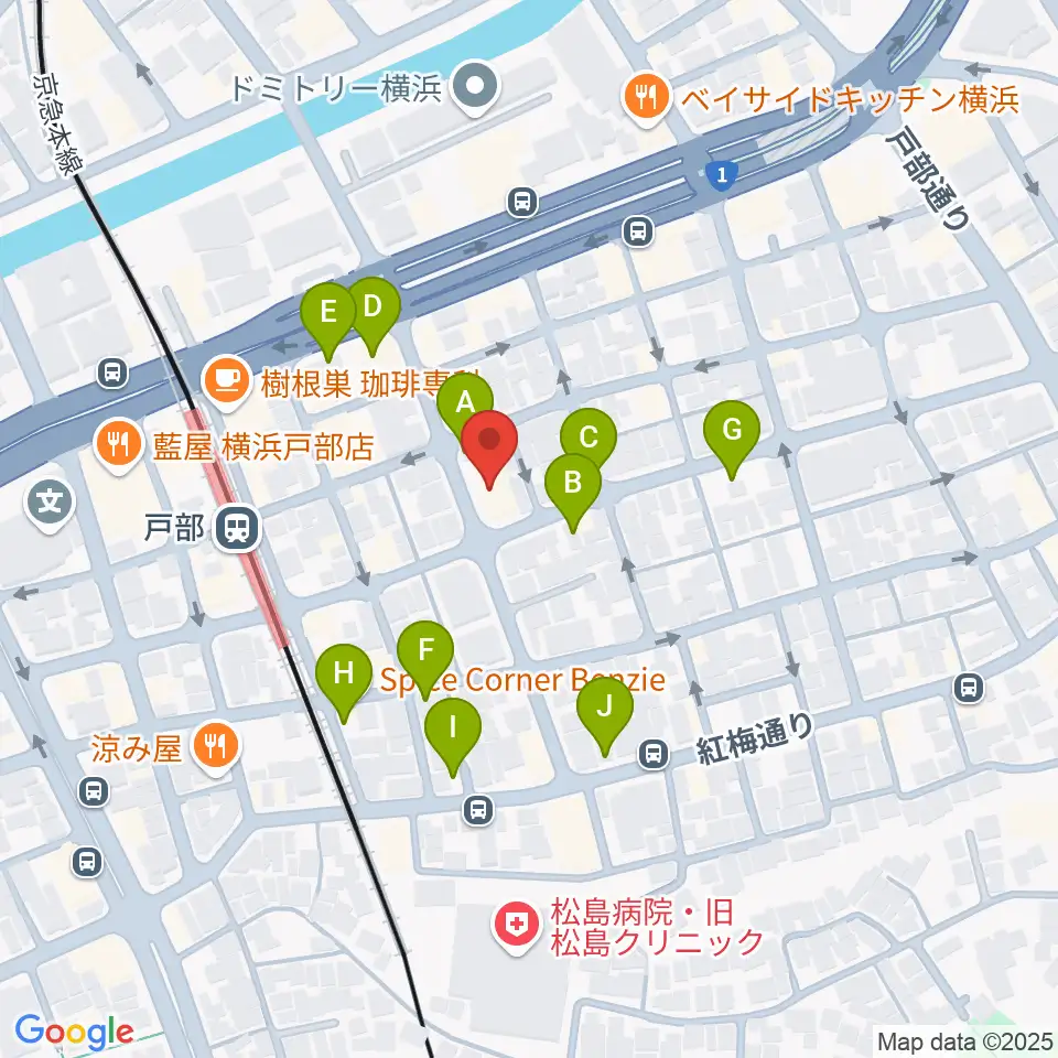 ボンカンスタジオ横浜周辺の駐車場・コインパーキング一覧地図