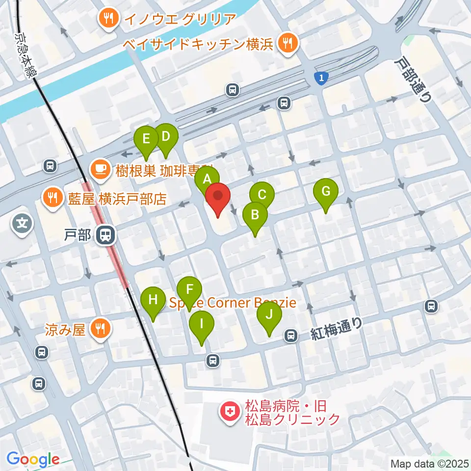 ボンカンスタジオ横浜周辺の駐車場・コインパーキング一覧地図