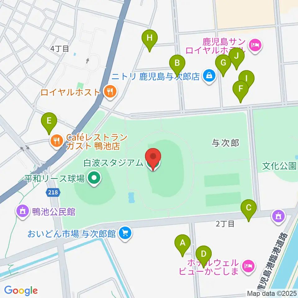 白波スタジアム周辺の駐車場・コインパーキング一覧地図