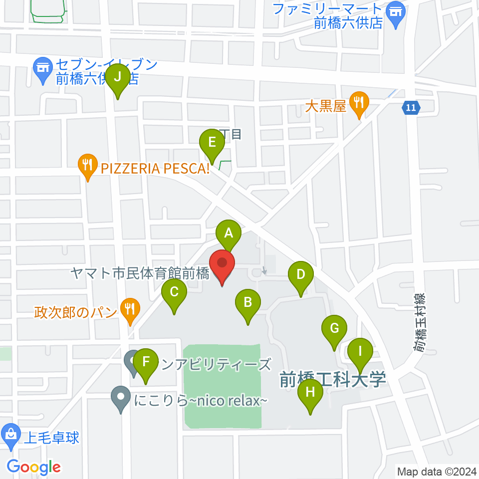 ヤマト市民体育館前橋周辺の駐車場・コインパーキング一覧地図