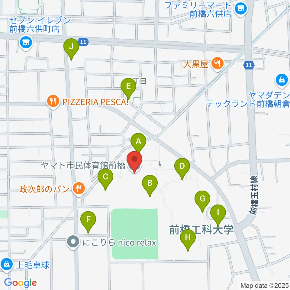 ヤマト市民体育館前橋周辺の駐車場・コインパーキング一覧地図