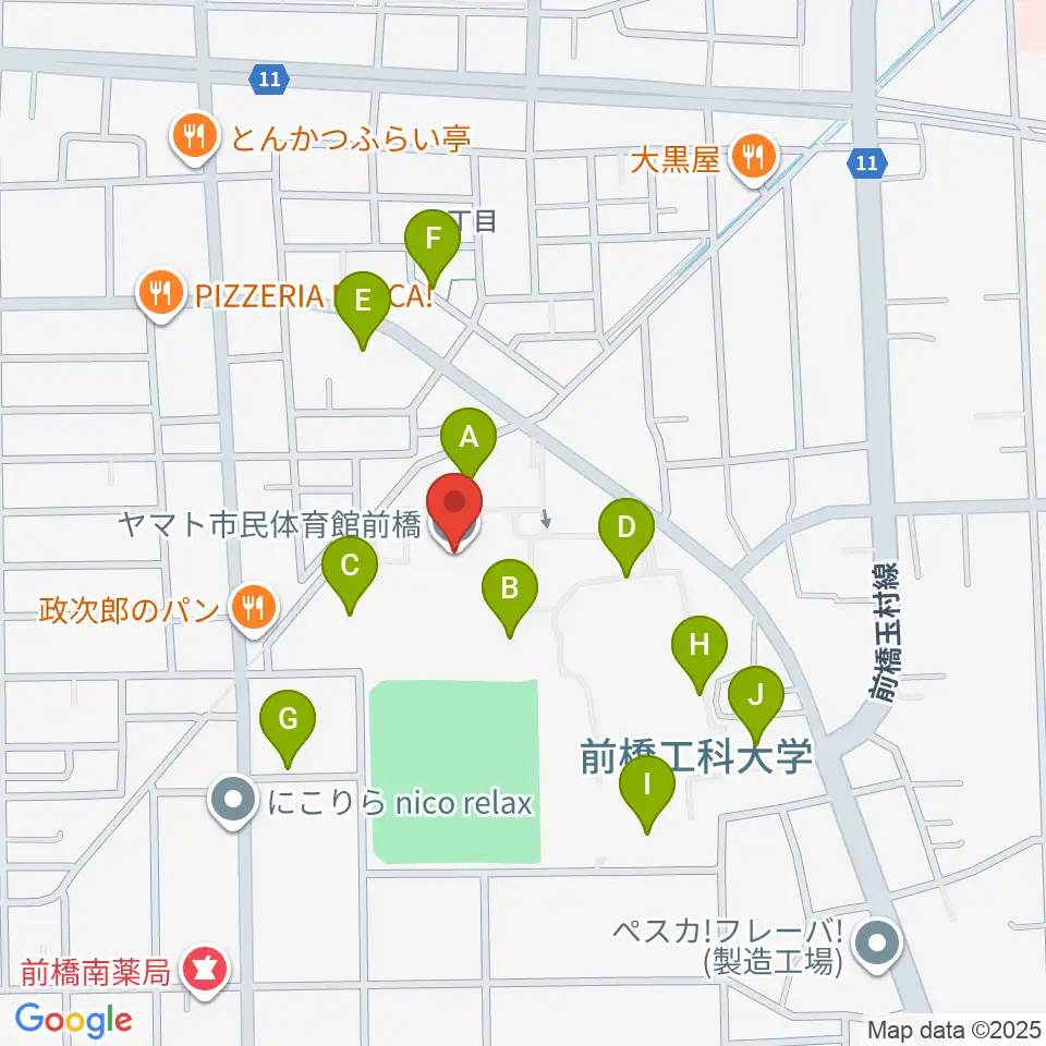 ヤマト市民体育館前橋周辺の駐車場・コインパーキング一覧地図
