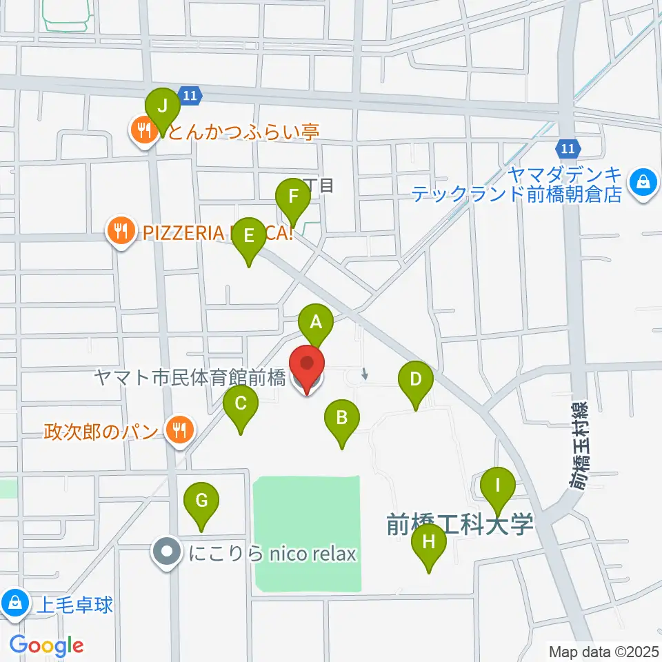 ヤマト市民体育館前橋周辺の駐車場・コインパーキング一覧地図