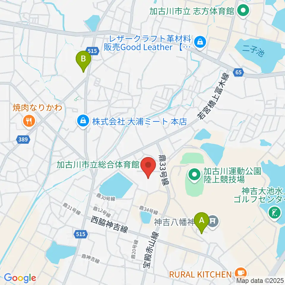 SHOWAグループ総合体育館周辺の駐車場・コインパーキング一覧地図