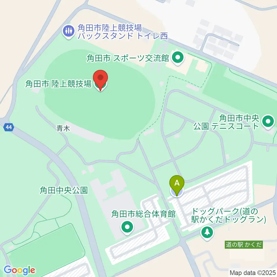 角田市陸上競技場周辺の駐車場・コインパーキング一覧地図