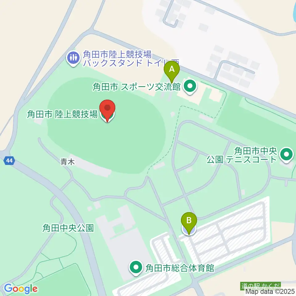 角田市陸上競技場周辺の駐車場・コインパーキング一覧地図