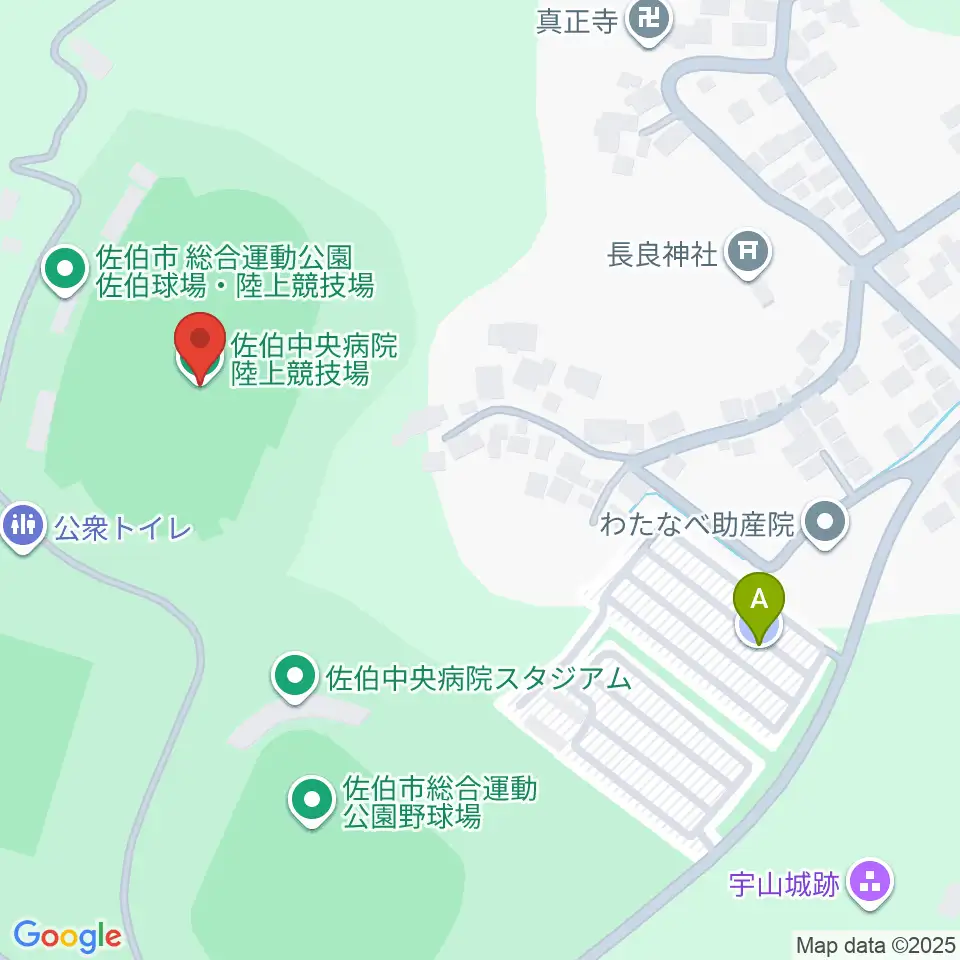 佐伯中央病院陸上競技場周辺の駐車場・コインパーキング一覧地図