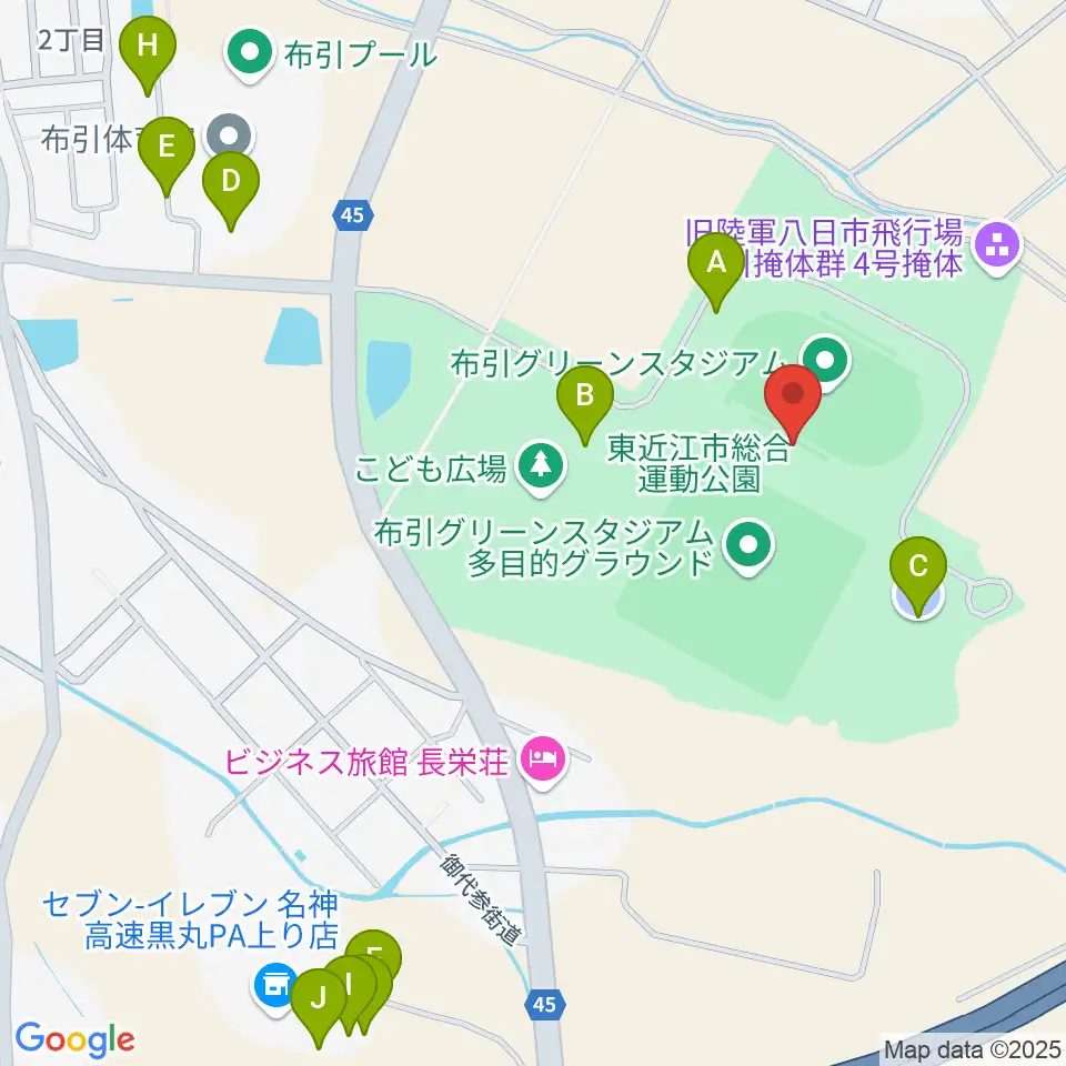 布引グリーンスタジアム周辺の駐車場・コインパーキング一覧地図