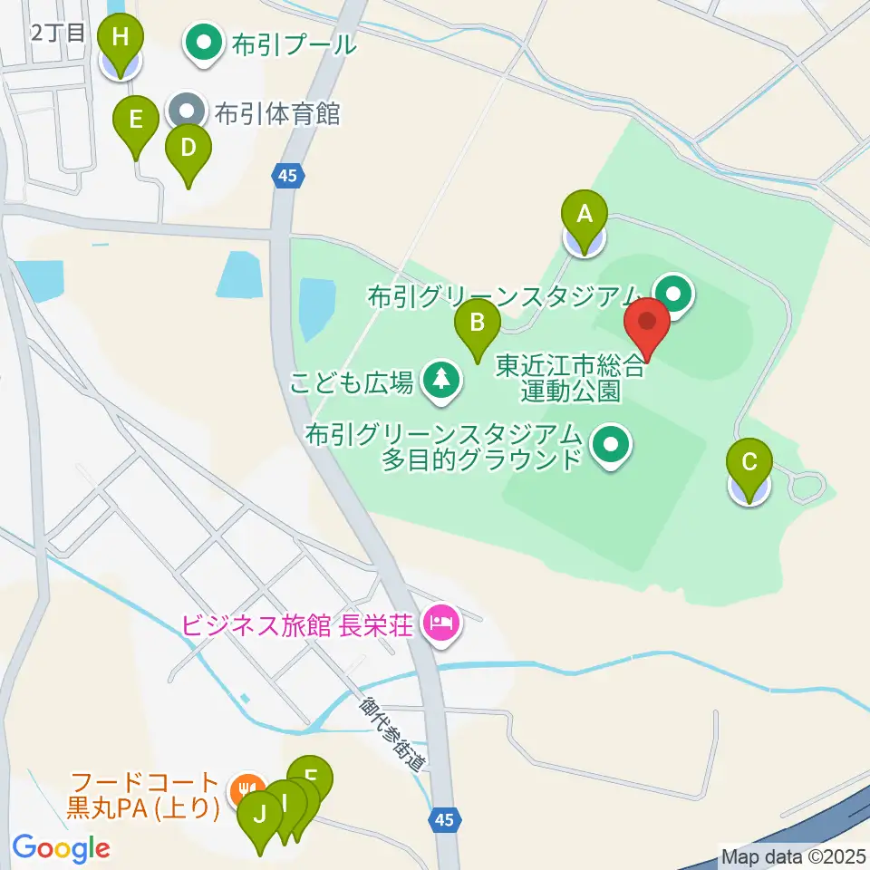 布引グリーンスタジアム周辺の駐車場・コインパーキング一覧地図
