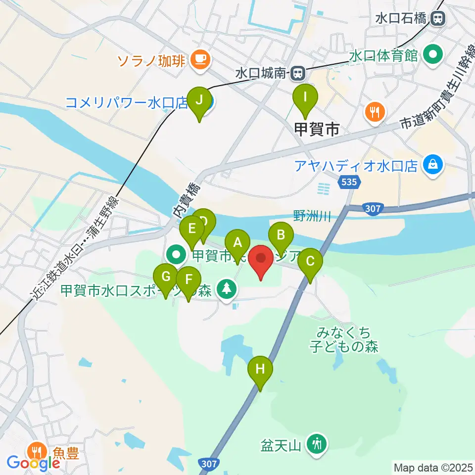 甲賀市水口スポーツの森陸上競技場周辺の駐車場・コインパーキング一覧地図