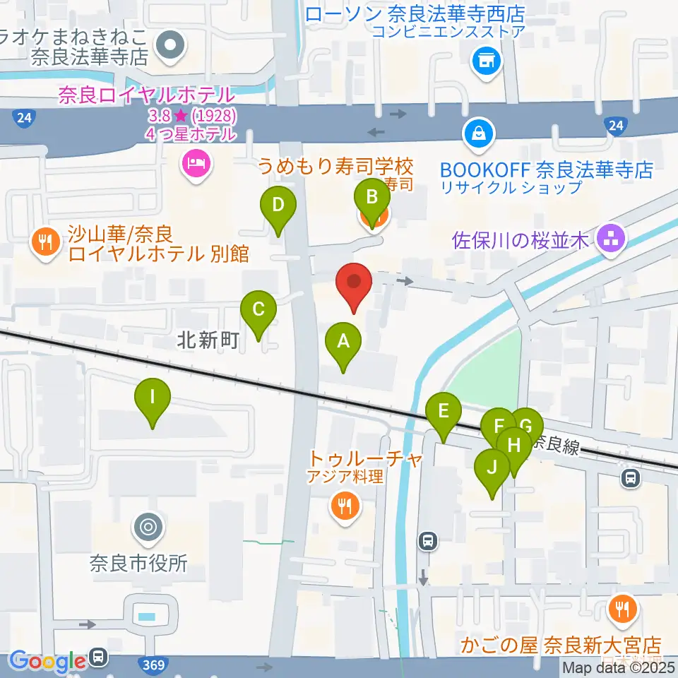 OneNoteミュージックスクール周辺の駐車場・コインパーキング一覧地図