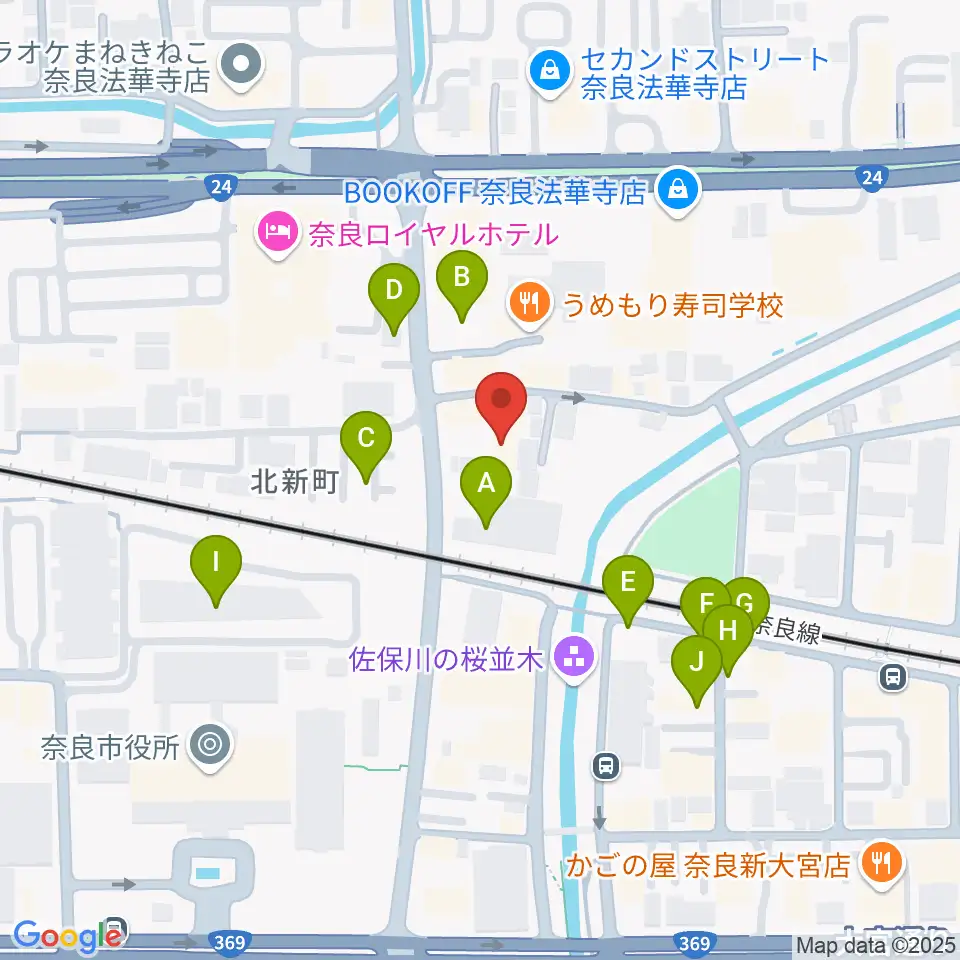 OneNoteミュージックスクール周辺の駐車場・コインパーキング一覧地図