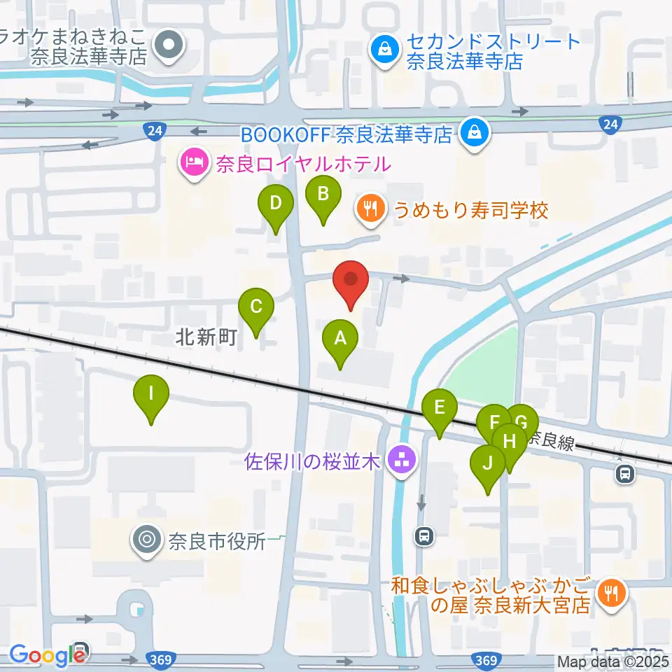 OneNoteミュージックスクール周辺の駐車場・コインパーキング一覧地図