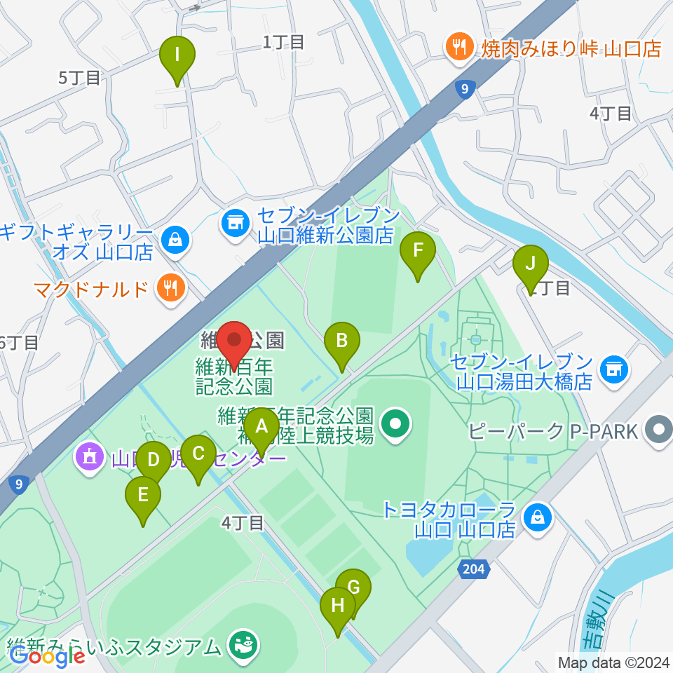 維新大晃アリーナ周辺の駐車場・コインパーキング一覧地図