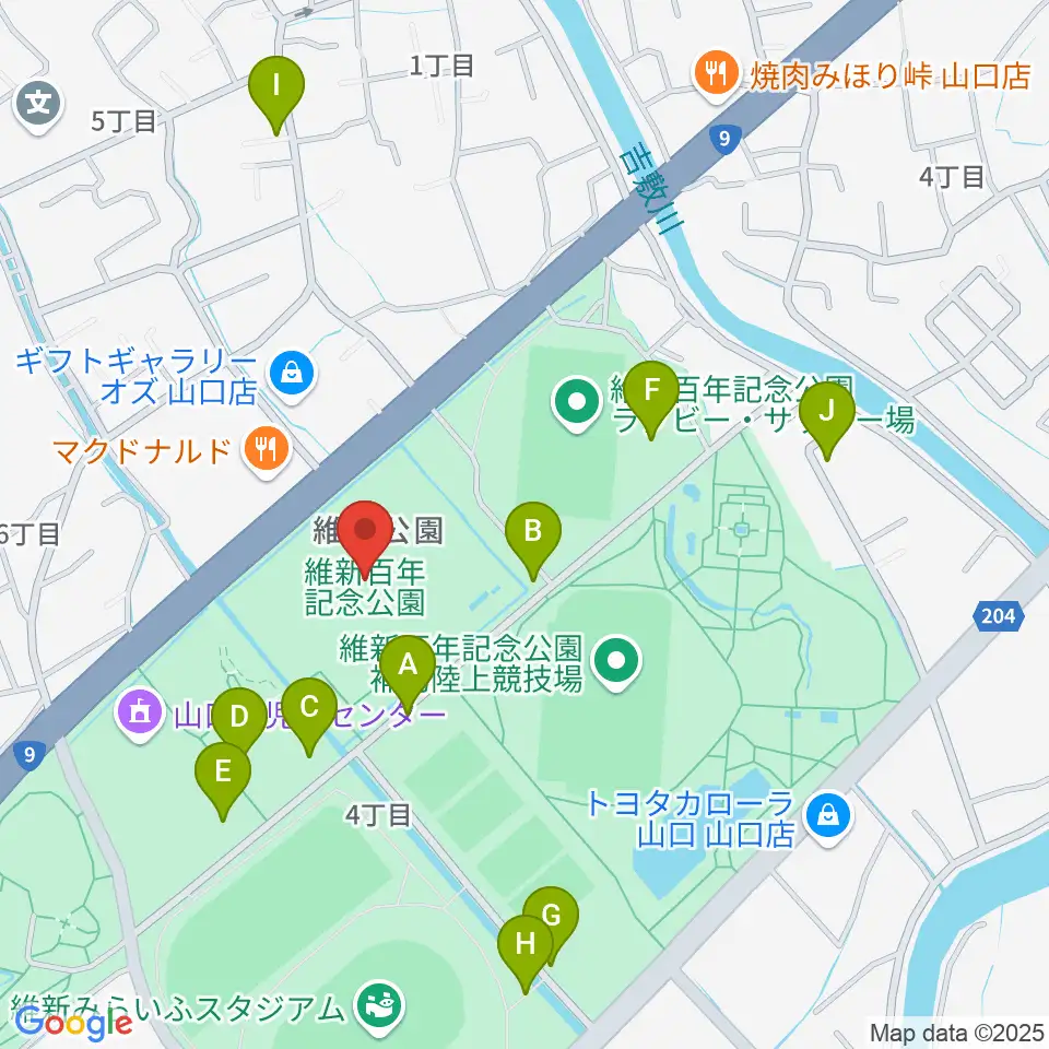 維新大晃アリーナ周辺の駐車場・コインパーキング一覧地図