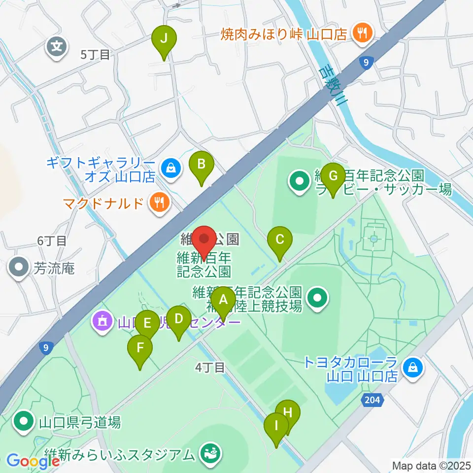 維新大晃アリーナ周辺の駐車場・コインパーキング一覧地図