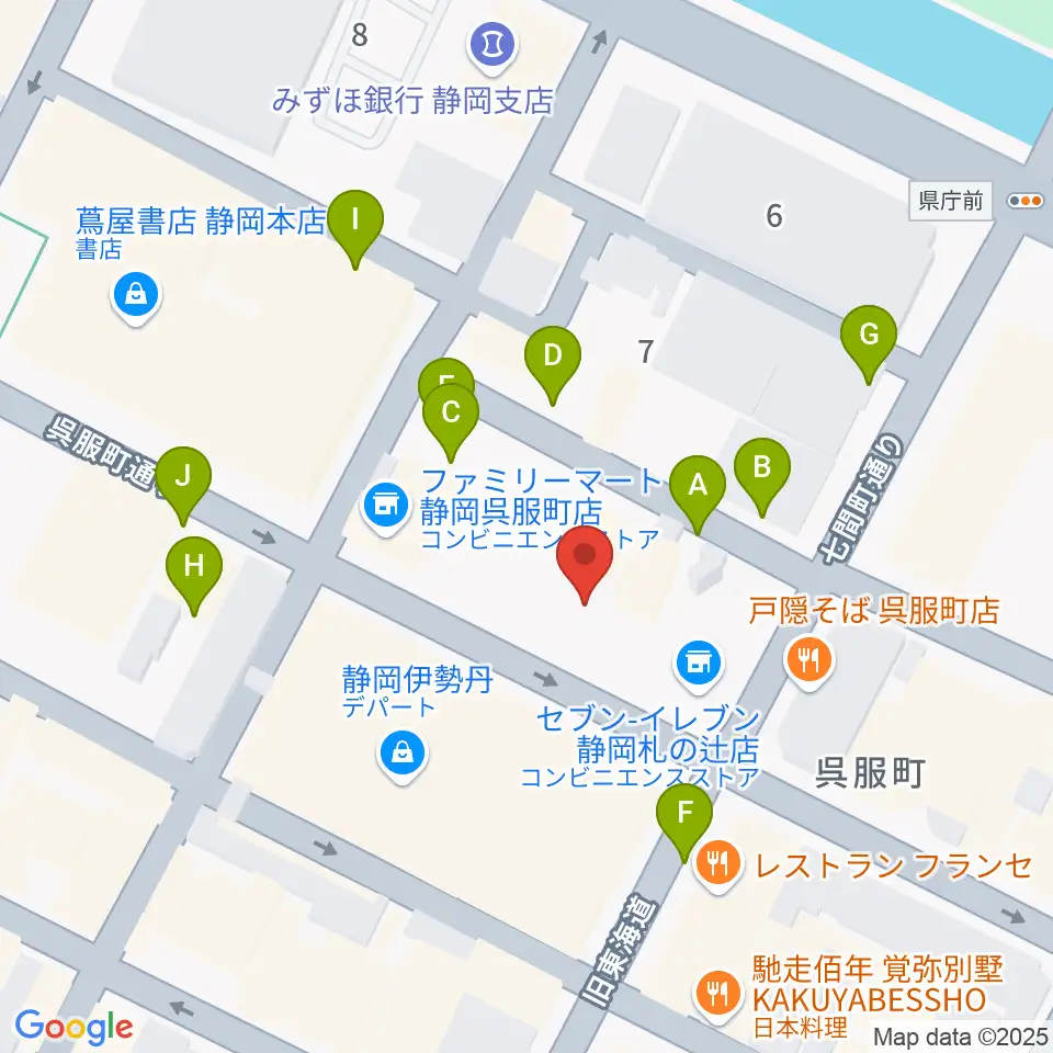 札の辻クロスホール周辺の駐車場・コインパーキング一覧地図
