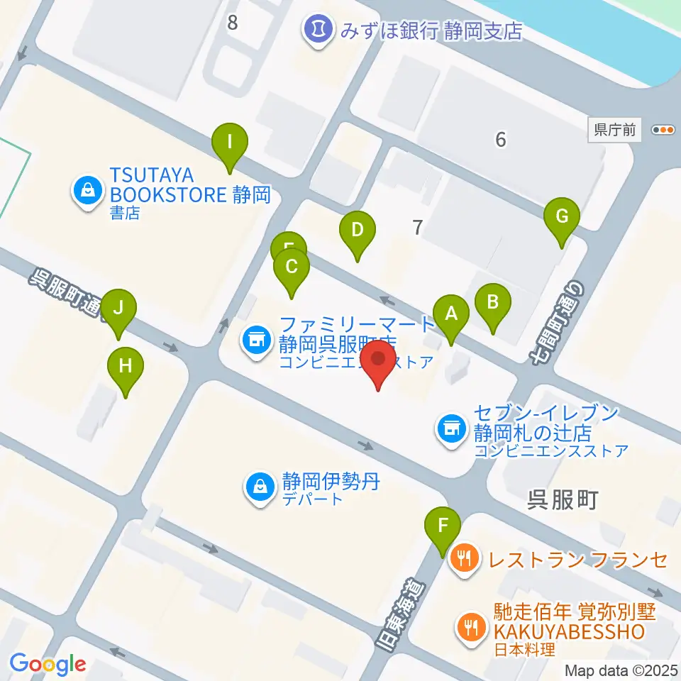 札の辻クロスホール周辺の駐車場・コインパーキング一覧地図