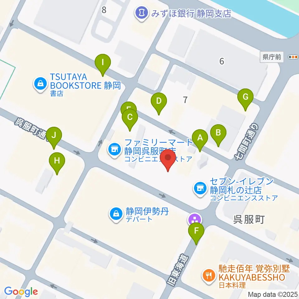 札の辻クロスホール周辺の駐車場・コインパーキング一覧地図