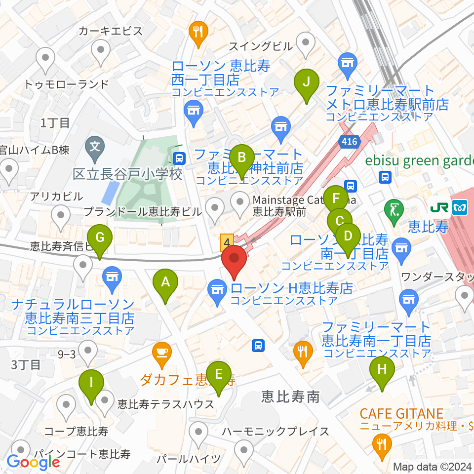 スマイルヴォイス恵比寿校周辺の駐車場・コインパーキング一覧地図