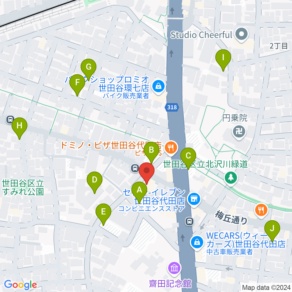 big turtle STUDIOS周辺の駐車場・コインパーキング一覧地図