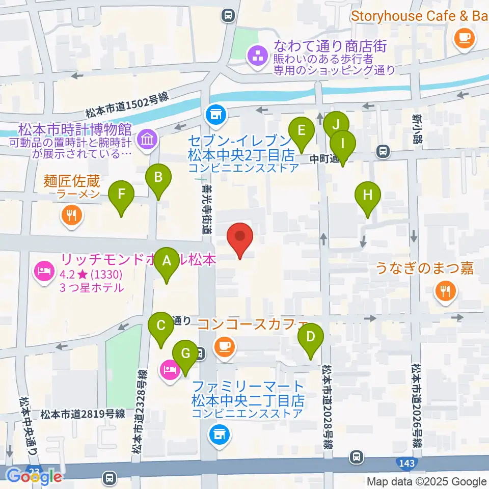 信毎メディアガーデン周辺の駐車場・コインパーキング一覧地図