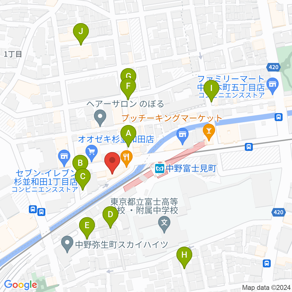 SG STUDIO周辺の駐車場・コインパーキング一覧地図