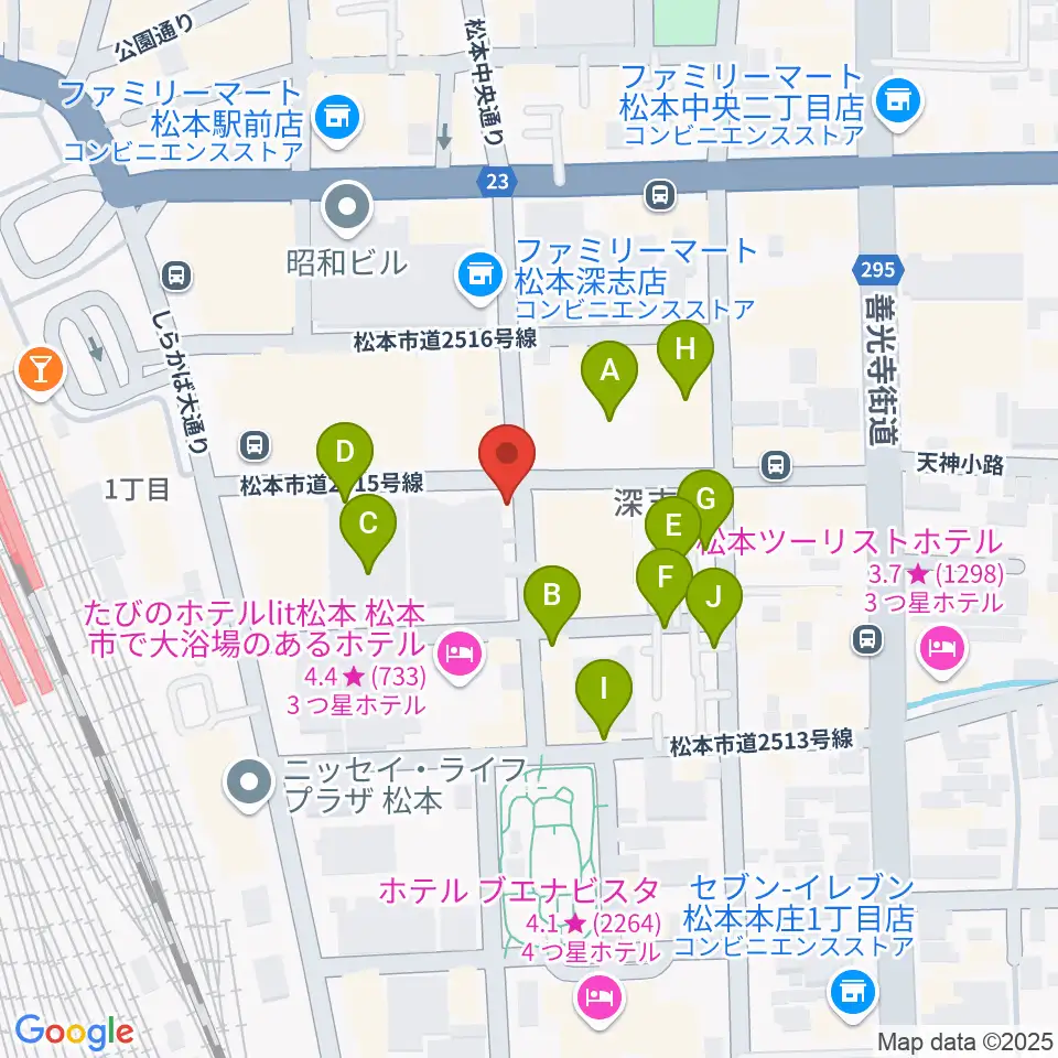 中村ギター音楽院周辺の駐車場・コインパーキング一覧地図