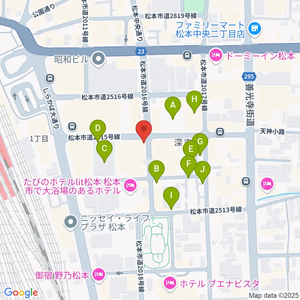 中村ギター音楽院周辺の駐車場・コインパーキング一覧地図