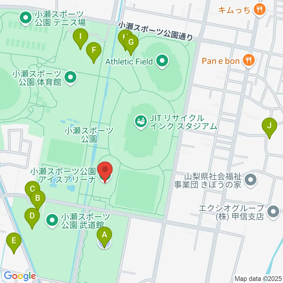 小瀬スポーツ公園アイスアリーナ周辺の駐車場・コインパーキング一覧地図