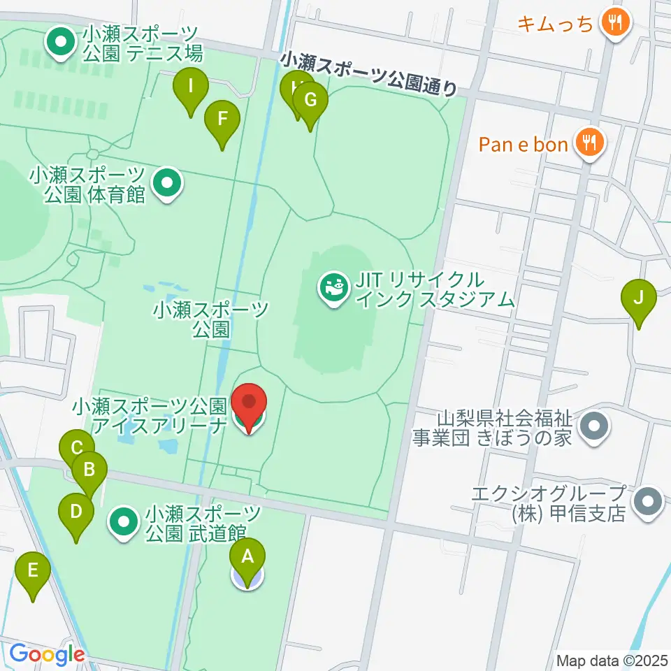 小瀬スポーツ公園アイスアリーナ周辺の駐車場・コインパーキング一覧地図